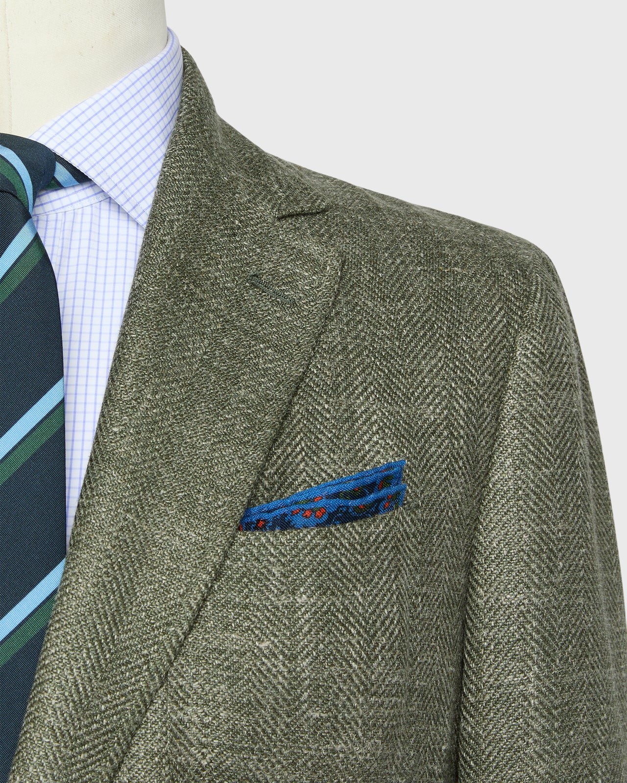 Ghost Blazer in Sage Rustic Hopsack