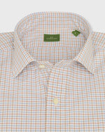 Load image into Gallery viewer, Spread Collar Sport Shirt in Red/Olive/Blue Tattersall Poplin
