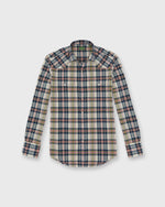 Load image into Gallery viewer, Western Work Shirt in Bone/Navy/Berry Madras
