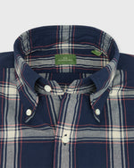 Load image into Gallery viewer, Button-Down Sport Shirt in Navy/Bone/Coral Madras
