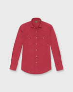 Load image into Gallery viewer, Western Work Shirt in Red Lightweight Twill
