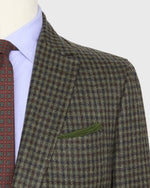 Load image into Gallery viewer, Ghost Blazer in Olive/Navy/Chocolate Check Brushed Twill

