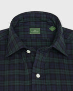 Load image into Gallery viewer, Spread Collar Sport Shirt in Blackwatch Poplin
