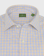 Load image into Gallery viewer, Otto Handmade Sport Shirt in Peri/Sawdust Gingham Flannel
