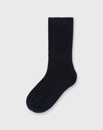 Load image into Gallery viewer, Cashmere Ribbed Socks in Dark Navy
