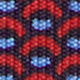 Silk Print Tie in Red/Sky Scallops
