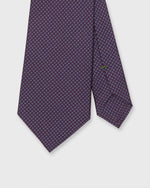 Load image into Gallery viewer, Silk Print Tie in Eggplant/Sky Square
