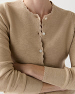 Load image into Gallery viewer, Aloise Cardigan in Crema Cotton/Silk
