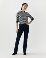 Load image into Gallery viewer, Kendall Flare 5-Pocket Jean in 1-Year Indigo Stretch Denim

