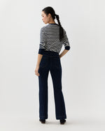 Load image into Gallery viewer, Kendall Flare 5-Pocket Jean in 1-Year Indigo Stretch Denim
