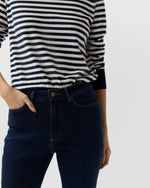 Load image into Gallery viewer, Kendall Flare 5-Pocket Jean in 1-Year Indigo Stretch Denim
