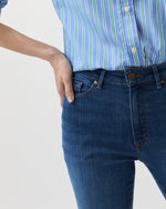 Load image into Gallery viewer, Kendall Flare 5-Pocket Jean in 3-Year Indigo Stretch Denim
