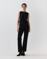 Load image into Gallery viewer, Kendall Flare 5-Pocket Jean in Black Stretch Denim
