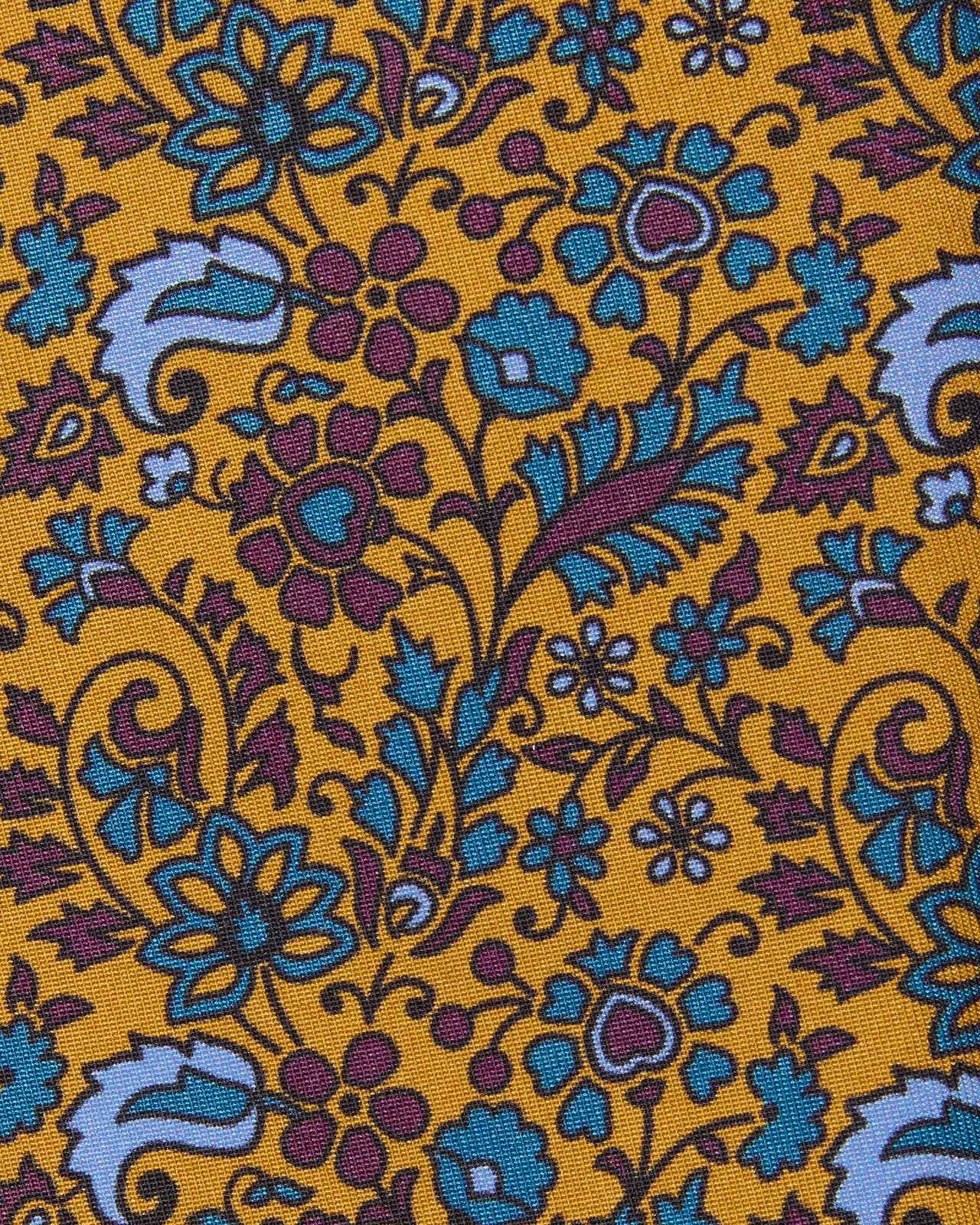 Silk Print Tie in Scotch/Aegean Floral