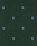 Load image into Gallery viewer, Silk Print Tie in Forest/Sky Flower
