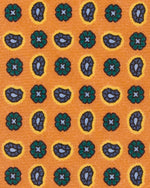 Load image into Gallery viewer, Hand-Rolled Wool Print Tie in Melon/Green/Yellow Paisley
