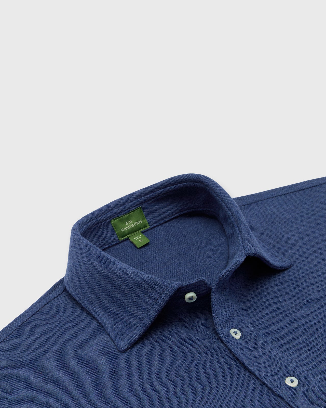 Short-Sleeved Polo in Heather Ink Pima Pique