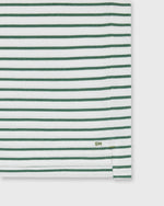 Load image into Gallery viewer, Court Polo in White/Heather Green Stripe Pima Pique
