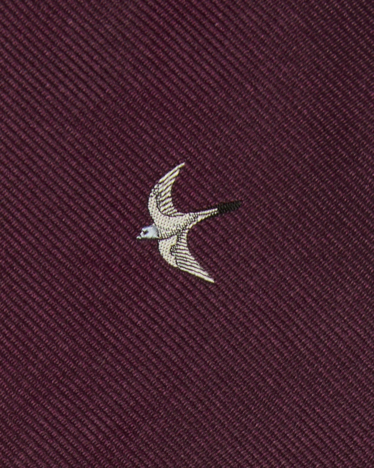 Silk Club Tie in Plum/White/Sky Swallow