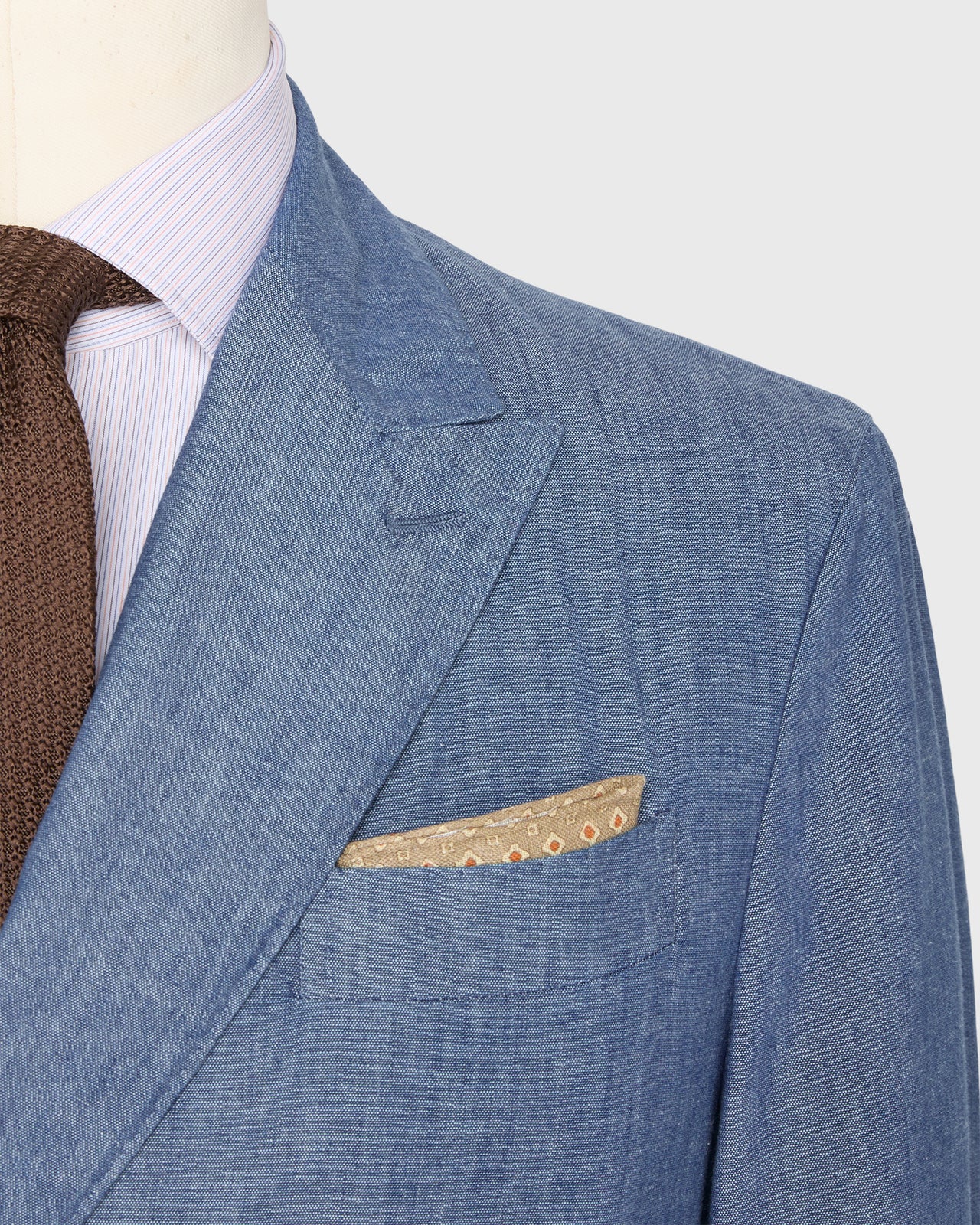 Virgil No. 1 Double-Breasted Jacket in Indigo Chambray