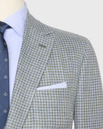 Load image into Gallery viewer, Ghost Blazer in Sage/Sky Houndstooth Hopsack
