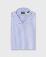 Load image into Gallery viewer, Spread Collar Dress Shirt in Sky/White Stripe Poplin
