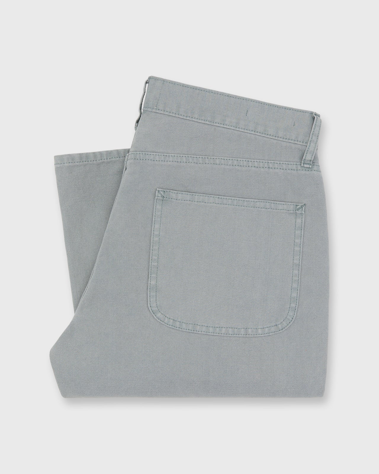 Garment-Dyed Brush Pant in Seafoam Canvas