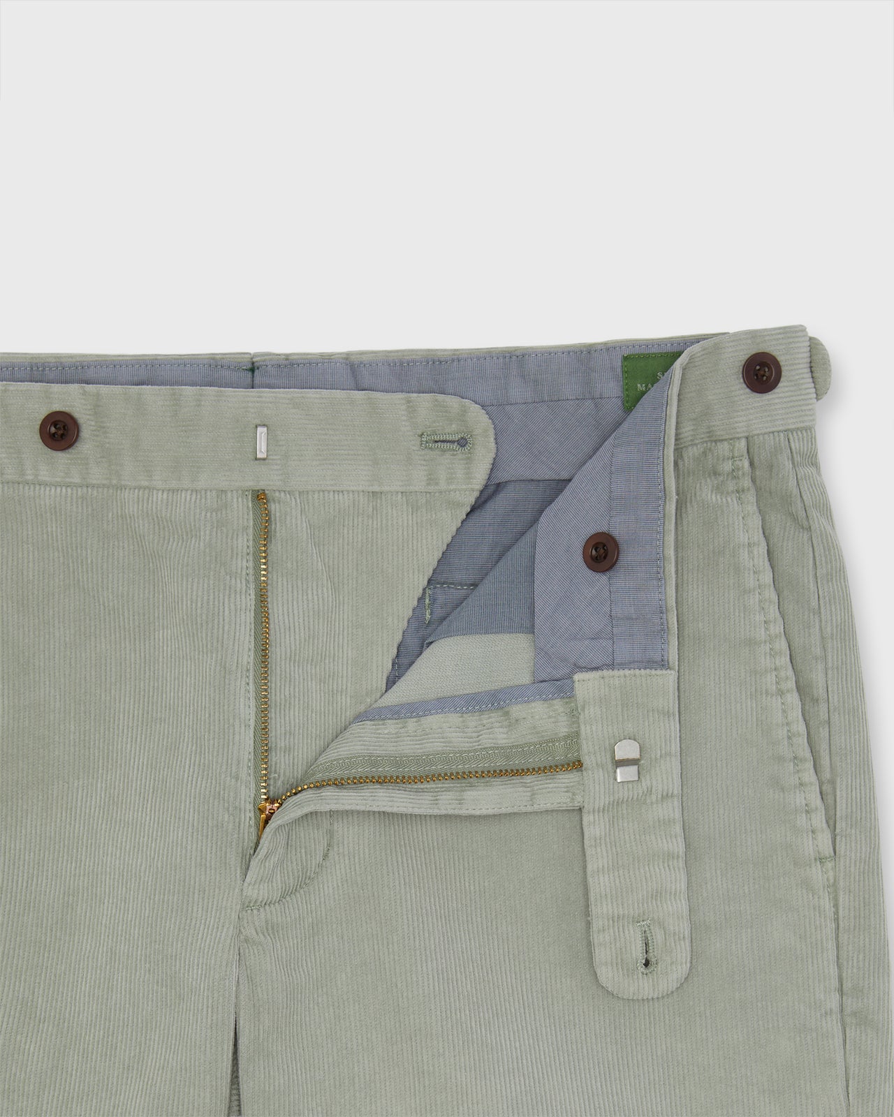 Side-Tab Field Short in Sage Garment Dyed Corduroy