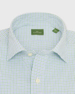 Load image into Gallery viewer, Spread Collar Sport Shirt in Grass/Sky Tattersall Poplin
