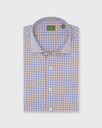 Load image into Gallery viewer, Spread Collar Sport Shirt in Heather Sky/Mango Gingham Poplin
