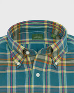 Load image into Gallery viewer, Button-Down Sport Shirt in Bluegrass/Yellow/Berry Madras
