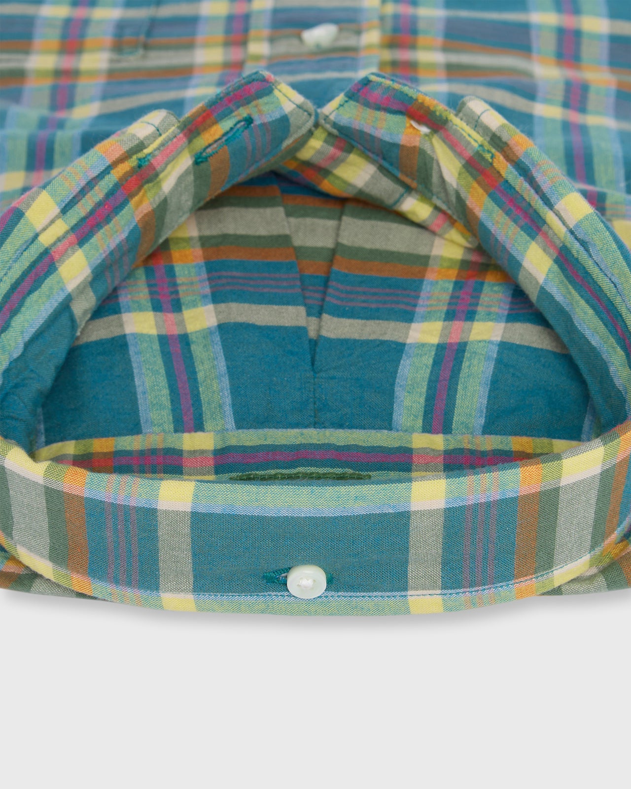 Button-Down Sport Shirt in Bluegrass/Yellow/Berry Madras