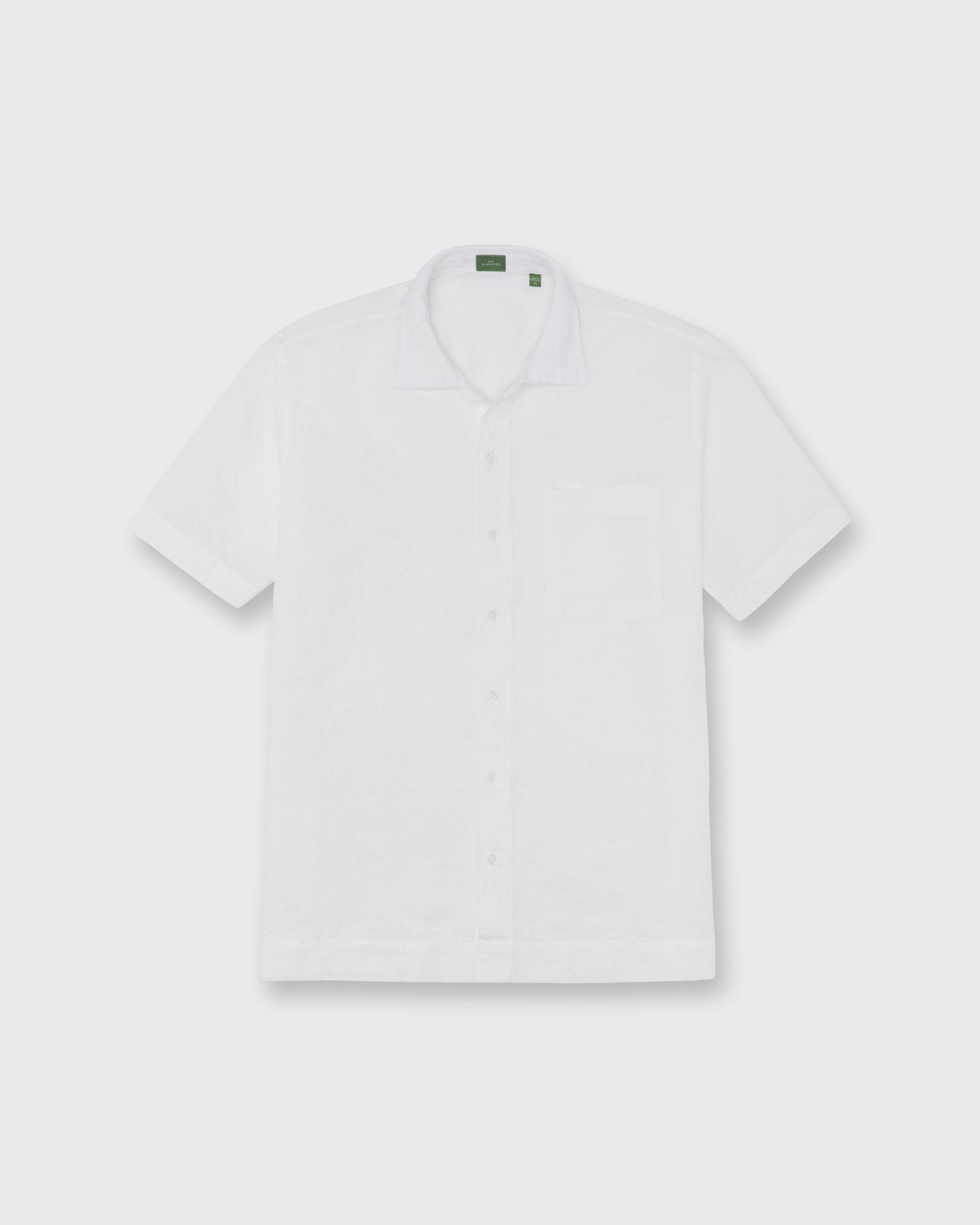 Ripley Shirt in White Linen Jacquard
