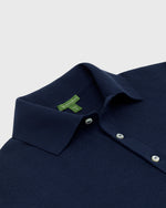 Load image into Gallery viewer, Rally Polo Sweater in Navy/Green/Gold Stripe Cotton
