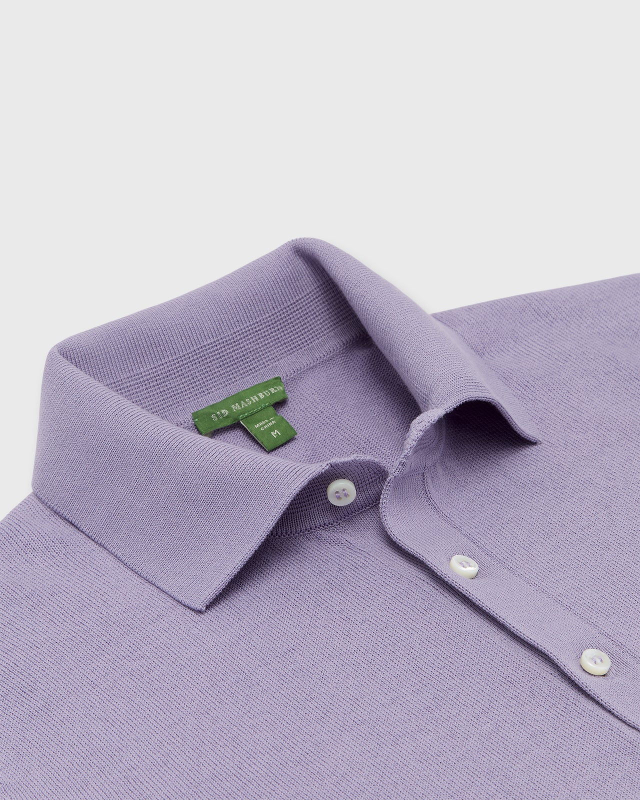 Rally Polo Sweater in Lilac Ice Cotton