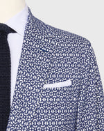 Load image into Gallery viewer, Butcher Jacket in Navy/Bone Jacquard
