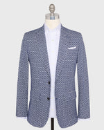 Load image into Gallery viewer, Butcher Jacket in Navy/Bone Jacquard
