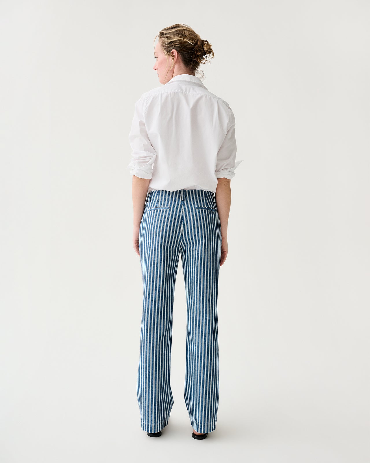 Frankie Pant in Indigo/Multi Stripe Denim
