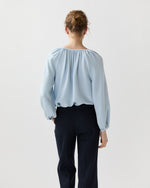 Load image into Gallery viewer, Ariana Blouse in Pale Blue Silk Crepe De Chine

