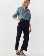 Load image into Gallery viewer, Christine Smocking Top in Blue Emma And Georgina Liberty Fabric
