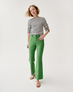 Load image into Gallery viewer, Kendall Flare 5-Pocket Jean in Green Stretch Canvas
