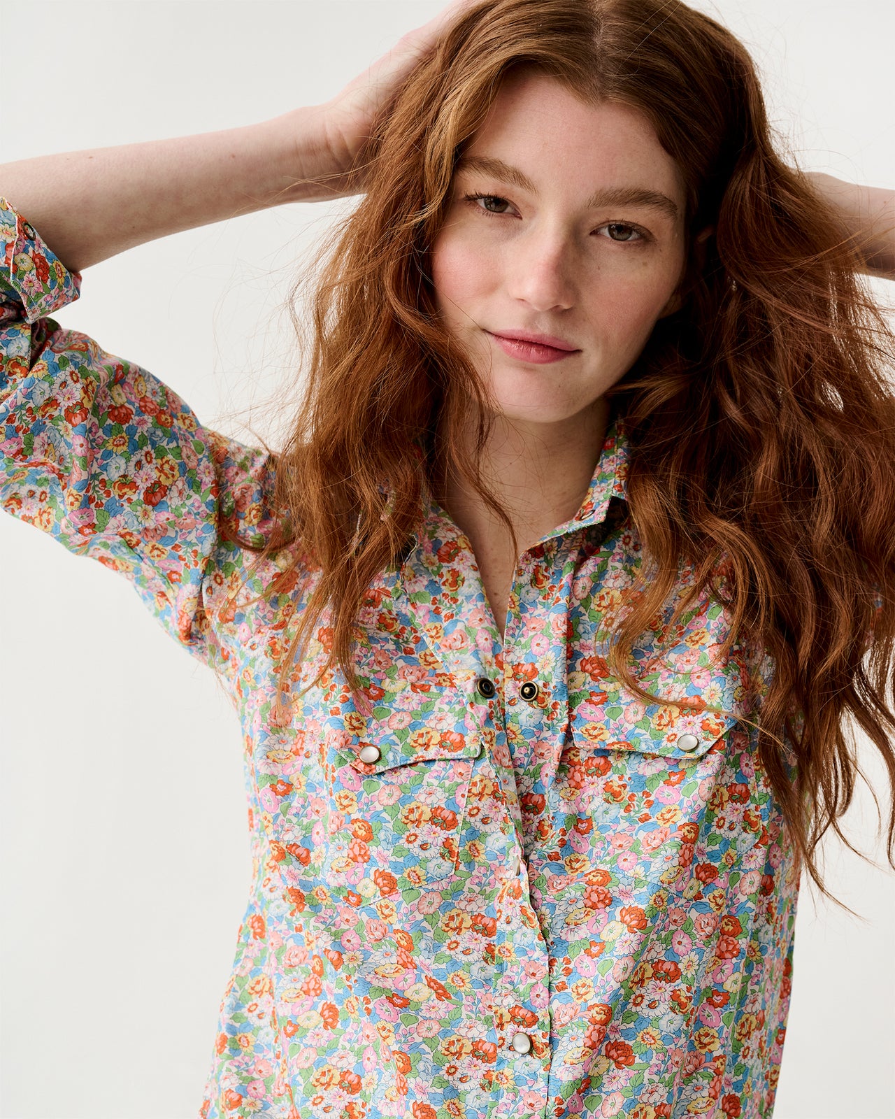 Western Shirt in Multi Leontyne Dream Liberty Fabric