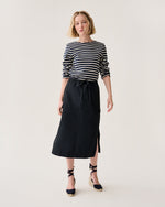 Load image into Gallery viewer, Willa Skirt in Navy Nylon Faille
