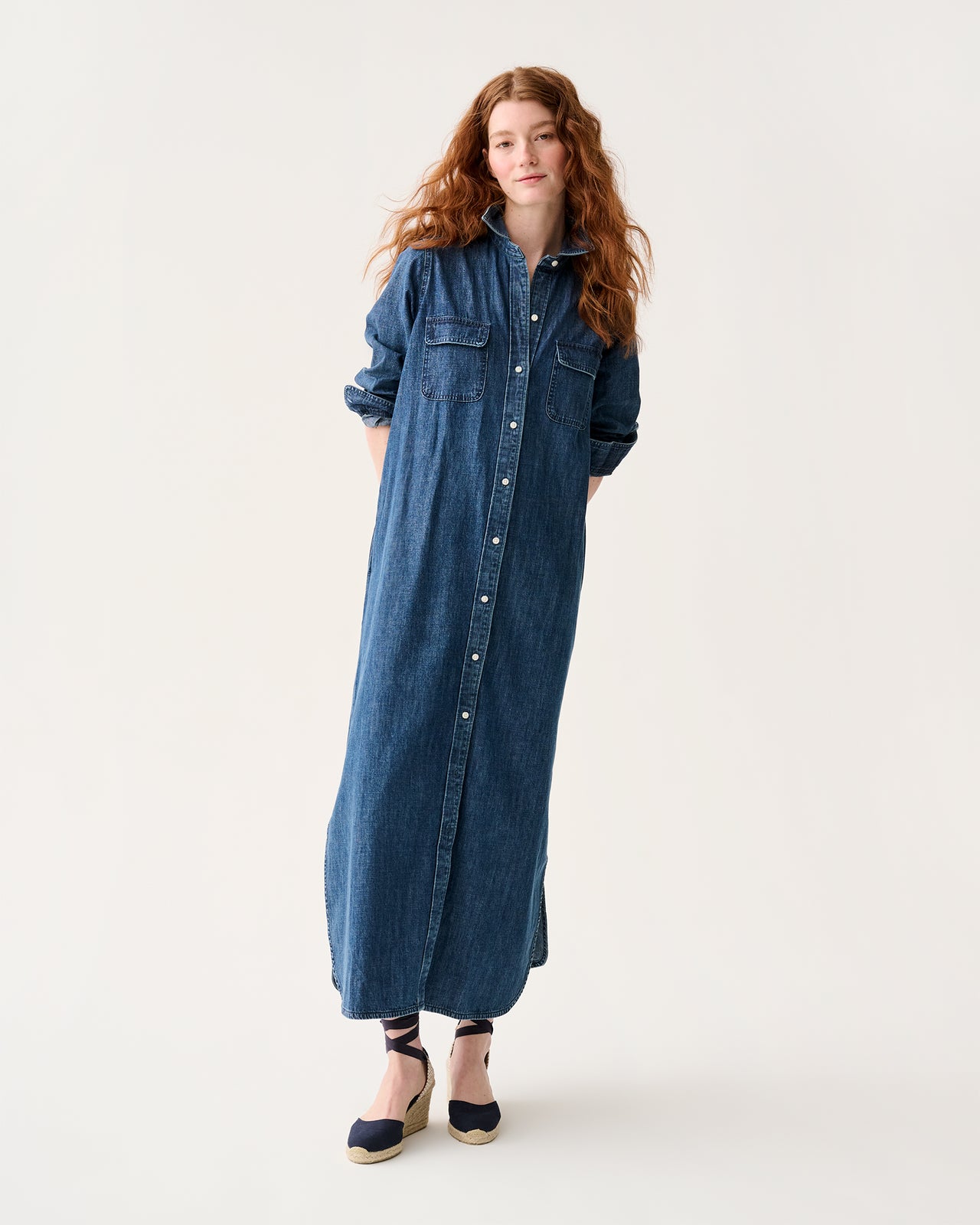Priya Dress in 5-Year Indigo Lightweight Denim