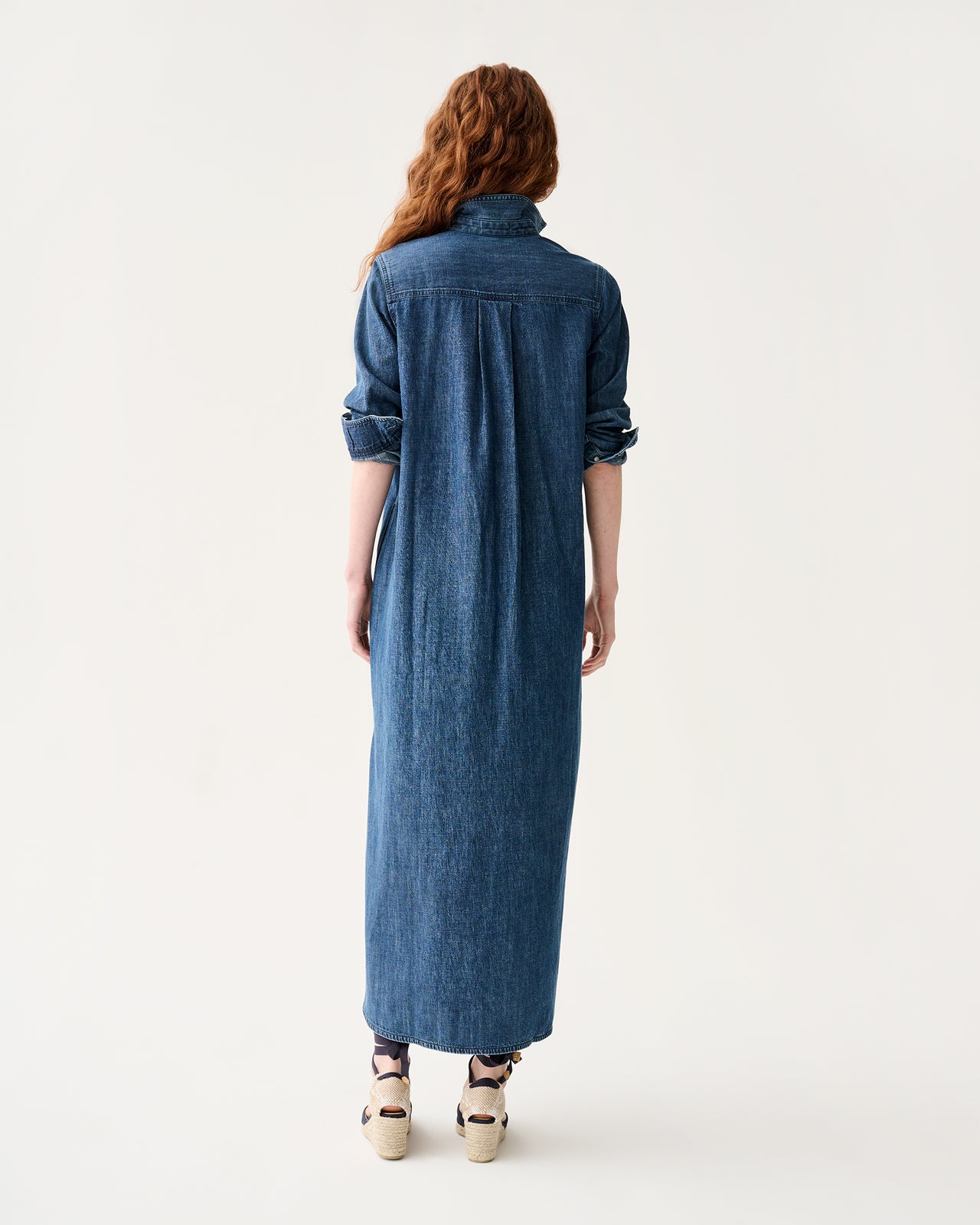 Priya Dress in 5-Year Indigo Lightweight Denim