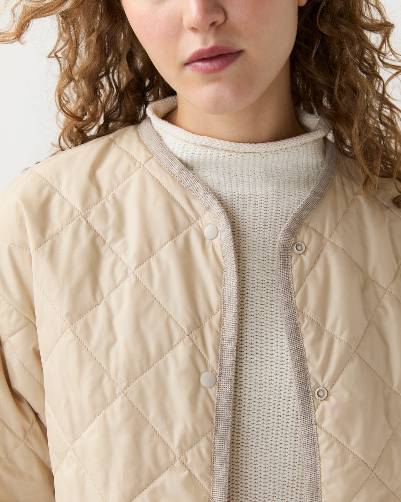 May Cashpad Jacket in Sand Nylon