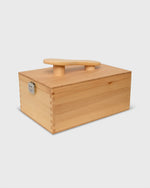 Load image into Gallery viewer, Shoe Cleaning Box With Folding Lid in Oiled Beechwood
