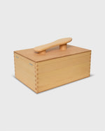 Load image into Gallery viewer, Shoe Cleaning Box With Folding Lid in Oiled Beechwood
