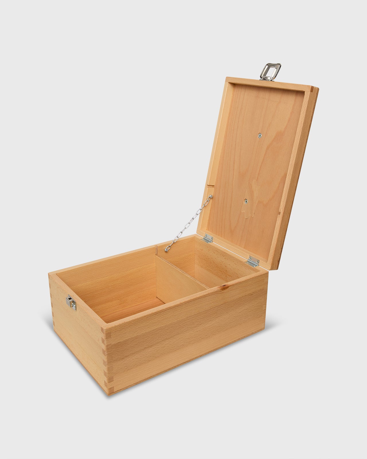 Shoe Cleaning Box With Folding Lid in Oiled Beechwood