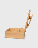 Load image into Gallery viewer, Shoe Cleaning Box With Folding Lid in Oiled Beechwood
